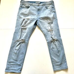 Pacsun slim taper distressed jean 36x32 blue